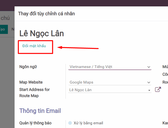 Odoo - Mẫu 1 cho ba cột